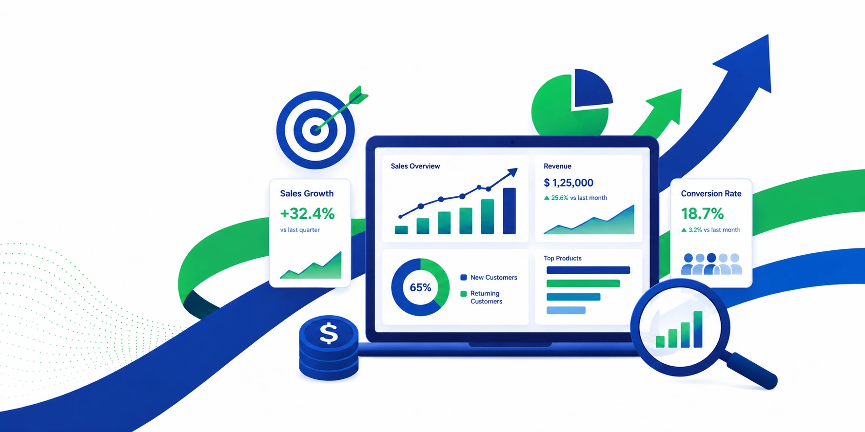 Sales performance dashboard showing profit, units sold and regional breakdown for a consumer goods retailer